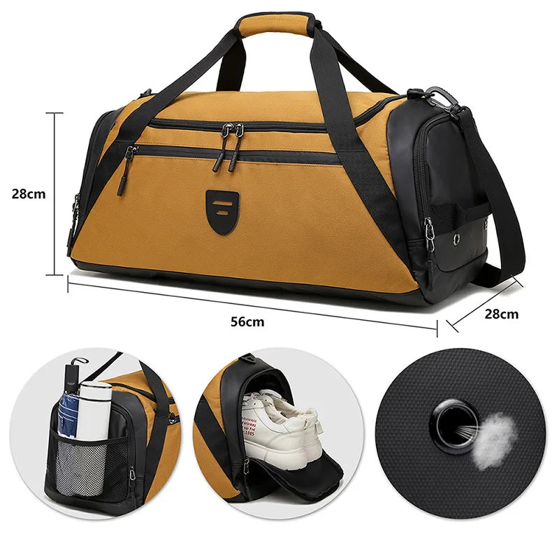 Gym Bag Dry Wet Separate Duffel Bag with Shoe Compartment