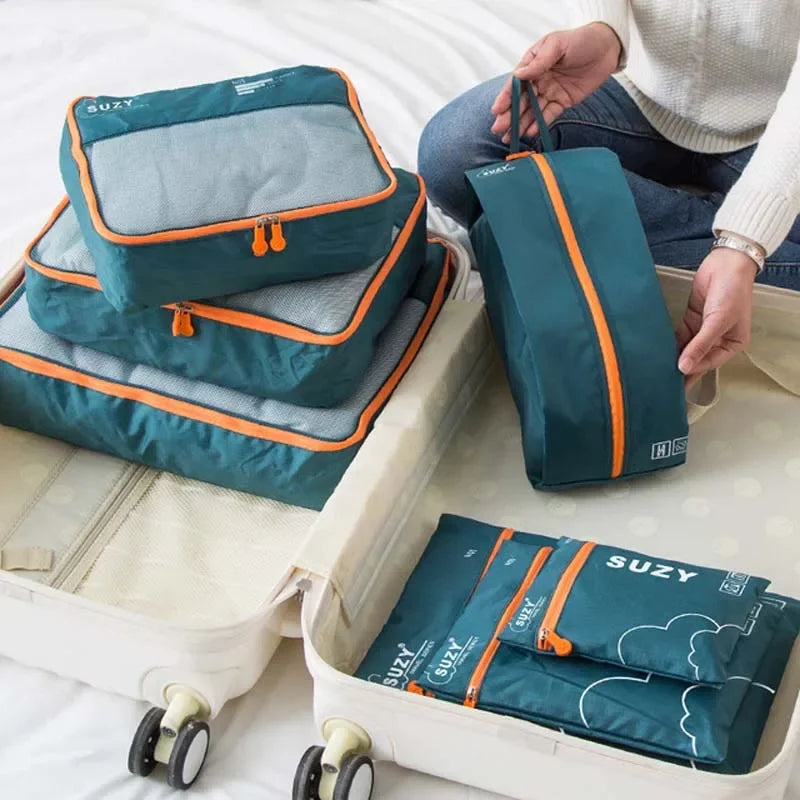 7/6 PCS Travel Organizer Set – Waterproof Packing Cubes for Clothes and Accessories