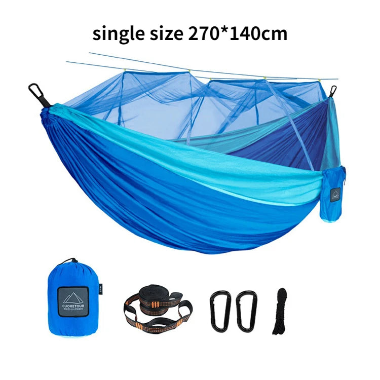 Single and Double Camping Hammock with Mosquito Net Dealprice.co.uk