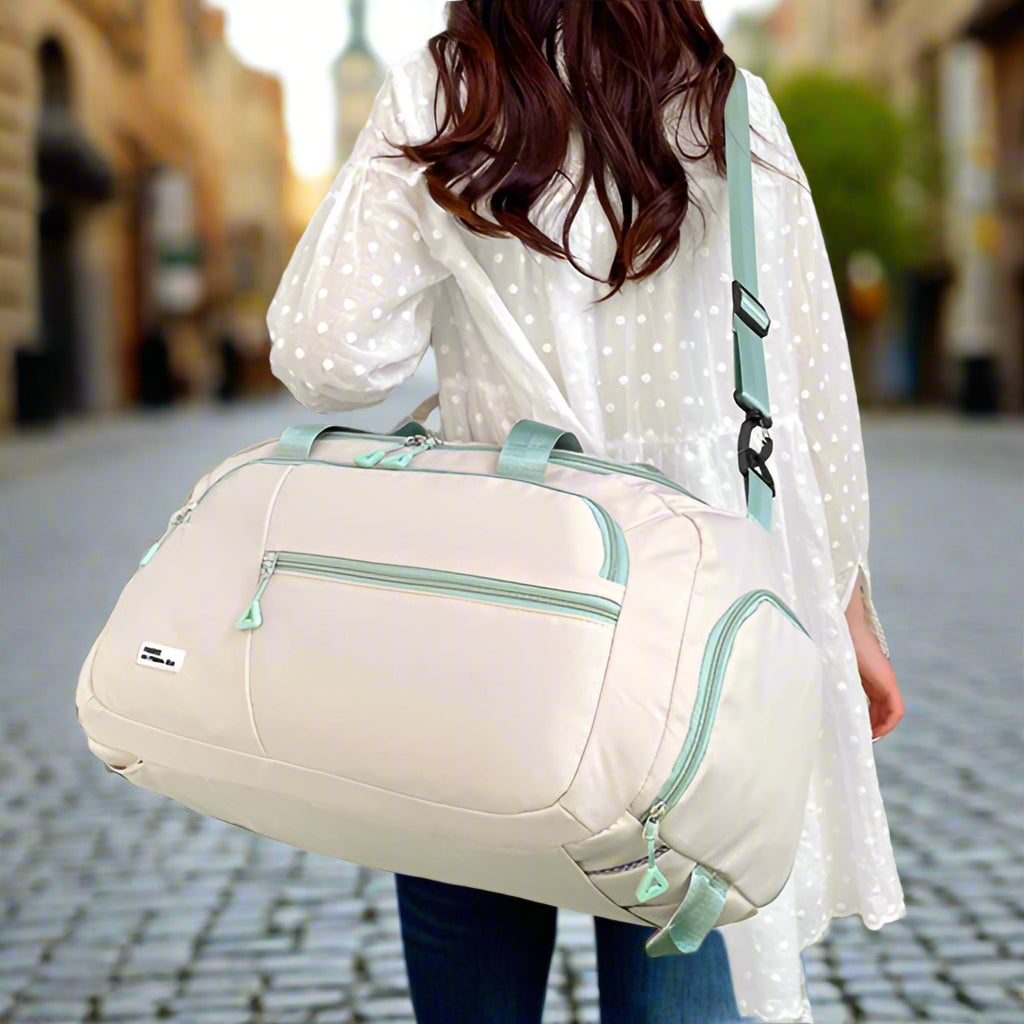 Women’s Large Oxford Travel Tote – Waterproof Gym & Weekend Shoulder Bag