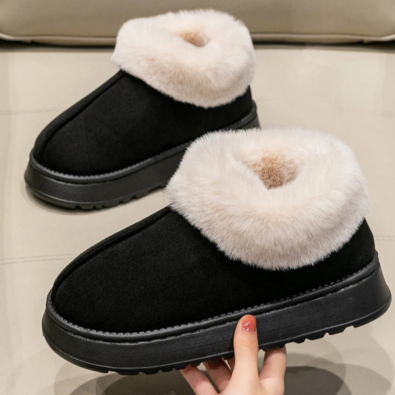 Women's Winter Faux Suede Slippers – Ultra Warm & Anti-Slip