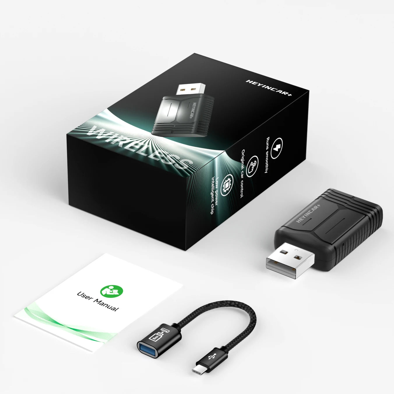 2-in-1 Wireless Car Play & Android Auto Adapter – Smart Dongle for iPhone & Android