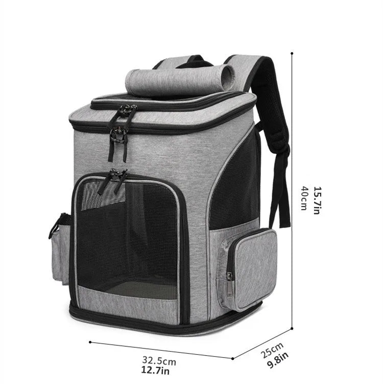 Cat Carrier Backpack – Foldable, Expandable & Travel-Ready for Pets