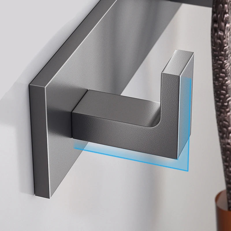 Metallic wall-mounted shower fixture with blue light on a white background, featuring the brand 'Frunnsy'.