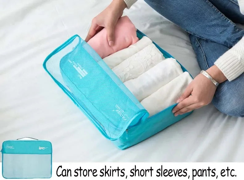 7/6 PCS Travel Organizer Set – Waterproof Packing Cubes for Clothes and Accessories