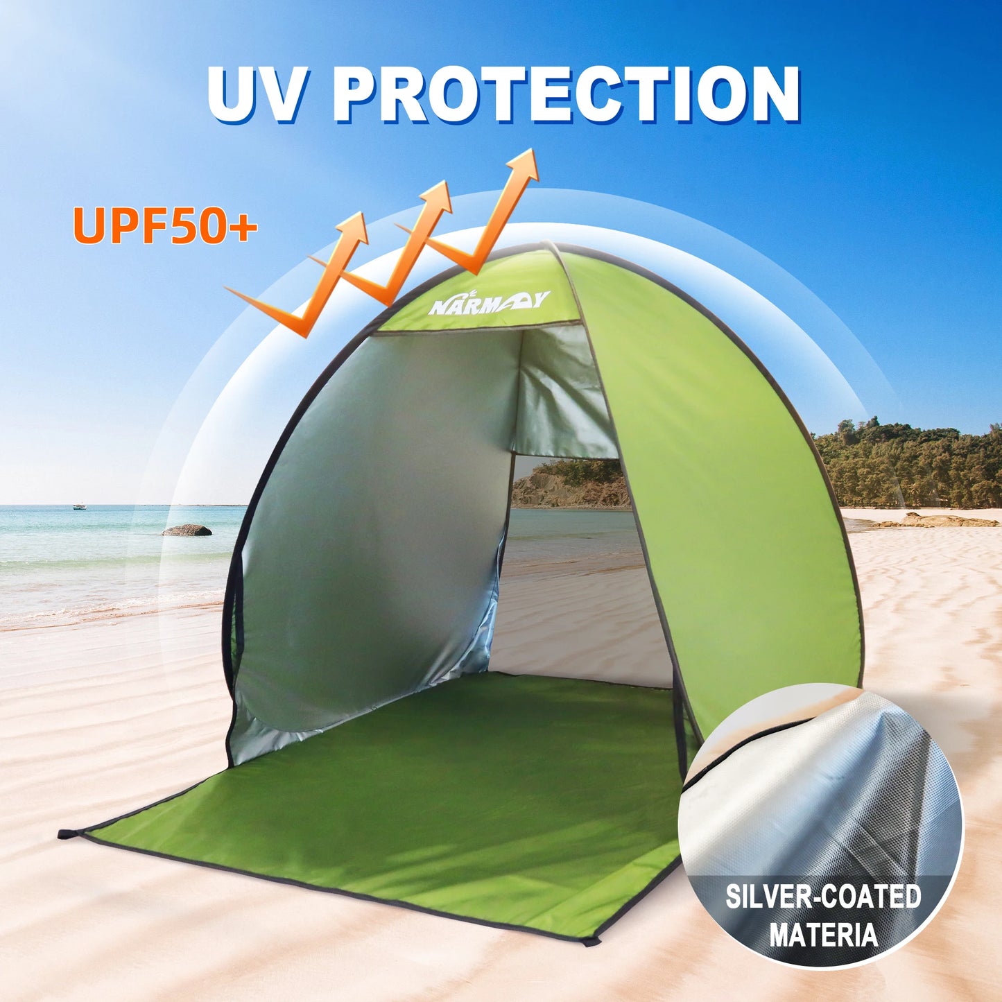 Pop-Up Beach Tent – UV-Resistant & Waterproof Sun Shade Shelter for Outdoor