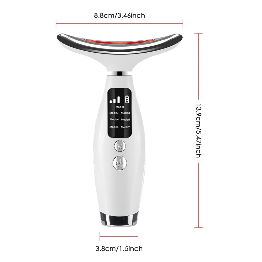 7-Colour LED Neck & Face Lifting Massager – Skin Tightening & Wrinkle Remover