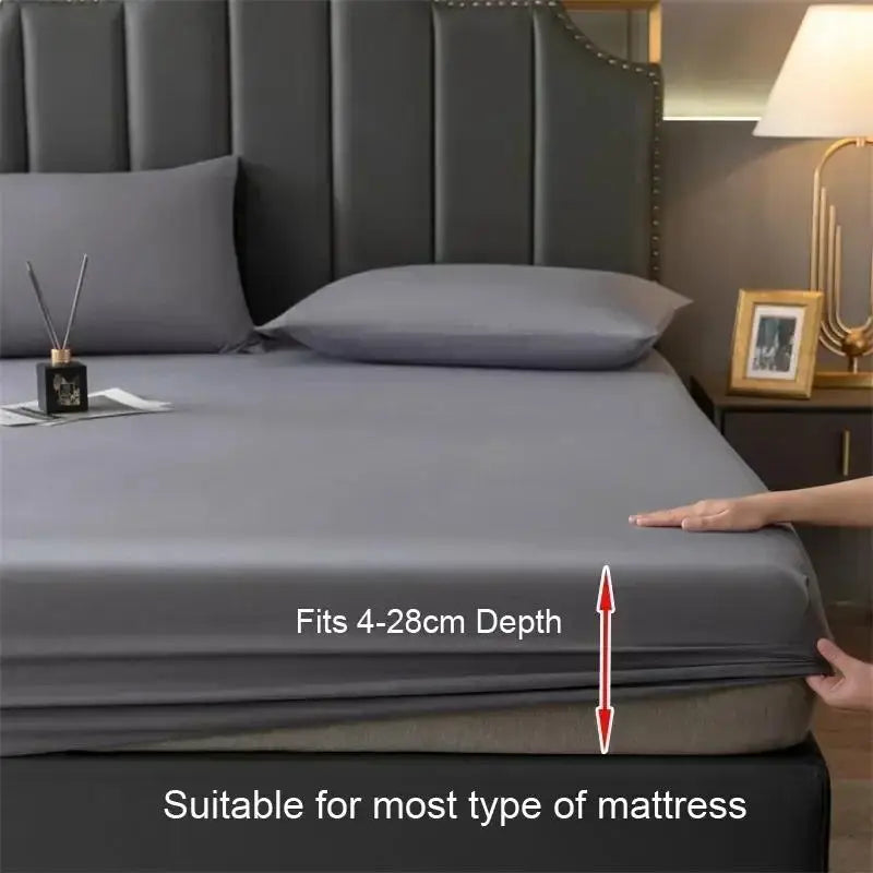100% Waterproof Fitted Mattress Protector – Breathable Anti-Slip Cover in Multi Sizes