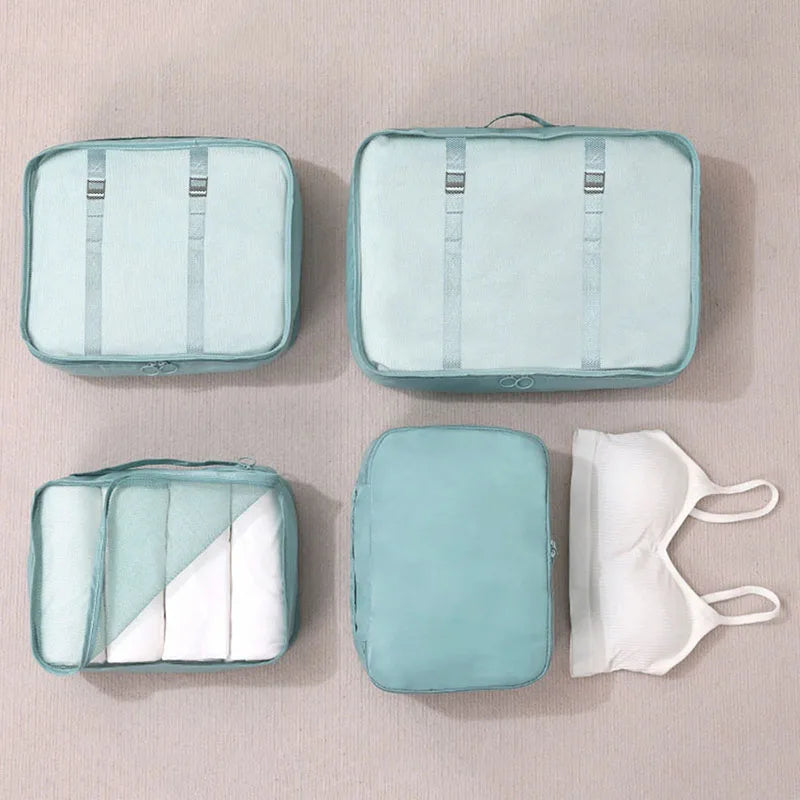 7PCS Travel Organizer Set – Packing Cubes for Clothes, Shoes & Luggage
