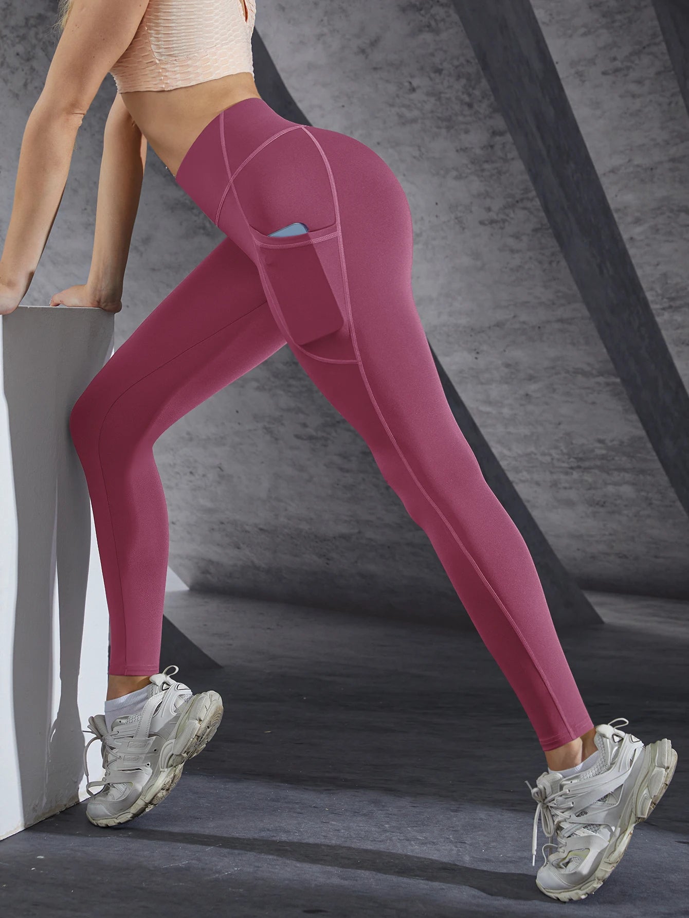 High Waist Women's Stretch Leggings with Pockets – Yoga & Fitness Sportswear