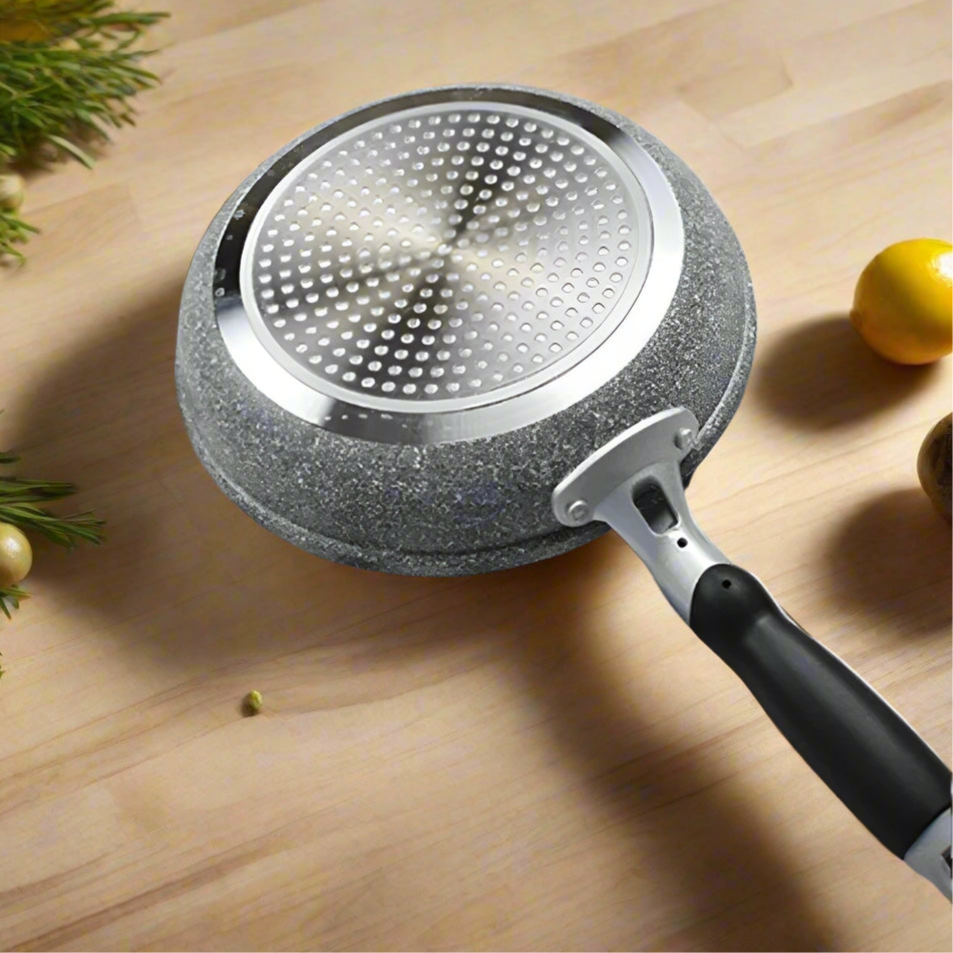 Durable Stone Non-Stick Frying Pan – Wok Non-stick Pan Skillet Cauldron Induction
