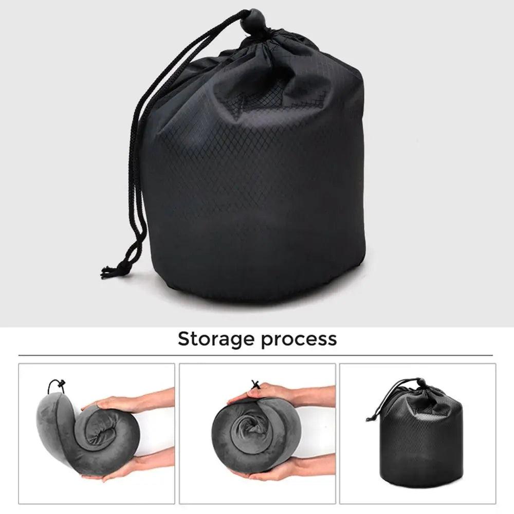 Hooded U-Shaped Travel Pillow – Memory Foam Neck Support for Sleep, Flights & Office