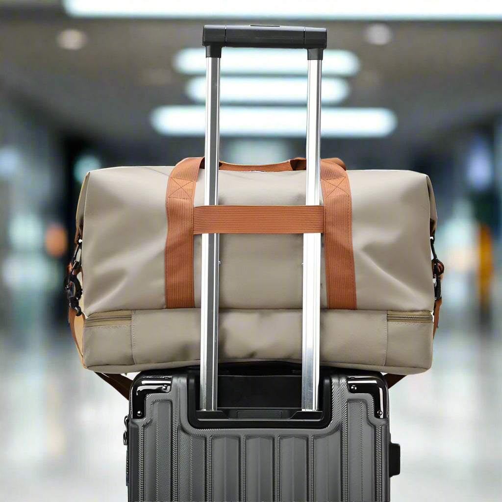 Waterproof Gym Duffle Bag – Dry/Wet Separation, Carry-On Weekender Bag