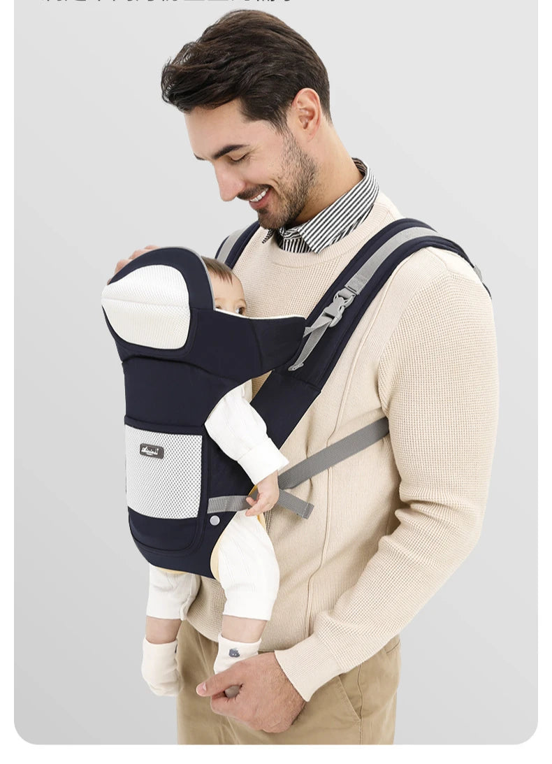 Portable Lightweight Outdoor Baby Carrier Wrap – Breathable, Durable, Solid Colour