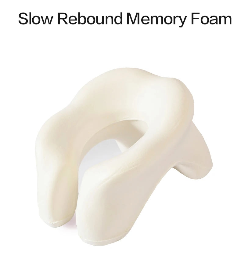 Travel Neck Pillow U-Shaped Snail-Style Memory Foam – Soft Adjustable Support