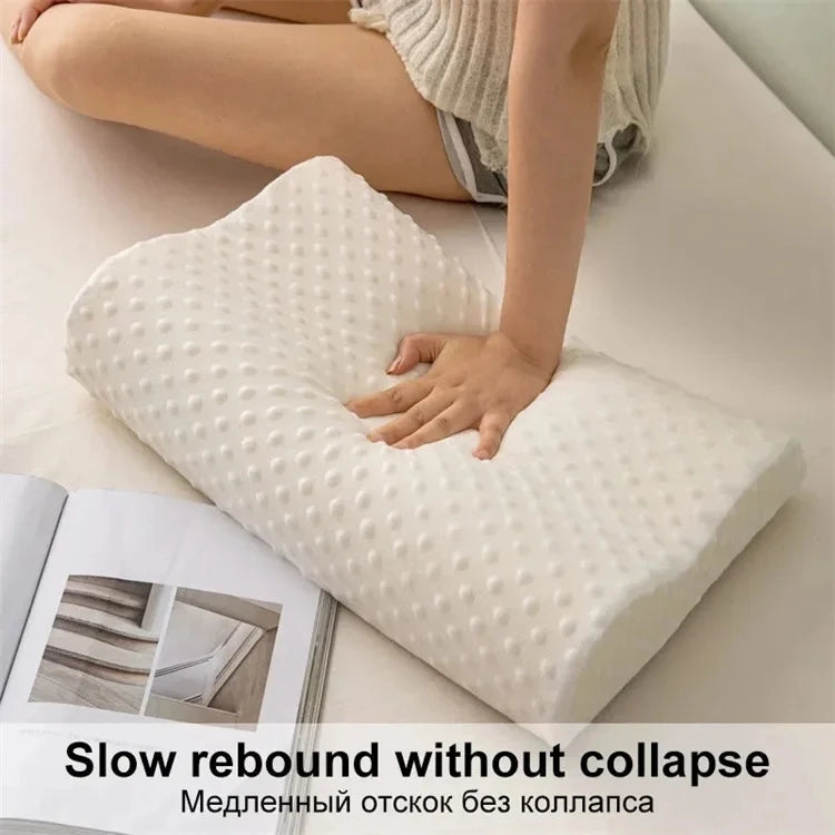 Memory Foam Pillow for Sleeping – Adjustable Orthopedic Contour Pillow for Neck