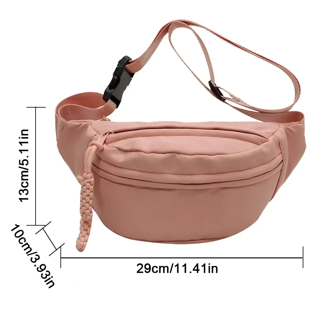 Canvas Running Waist & Chest Bag – Casual Crossbody Fanny Pack for Women