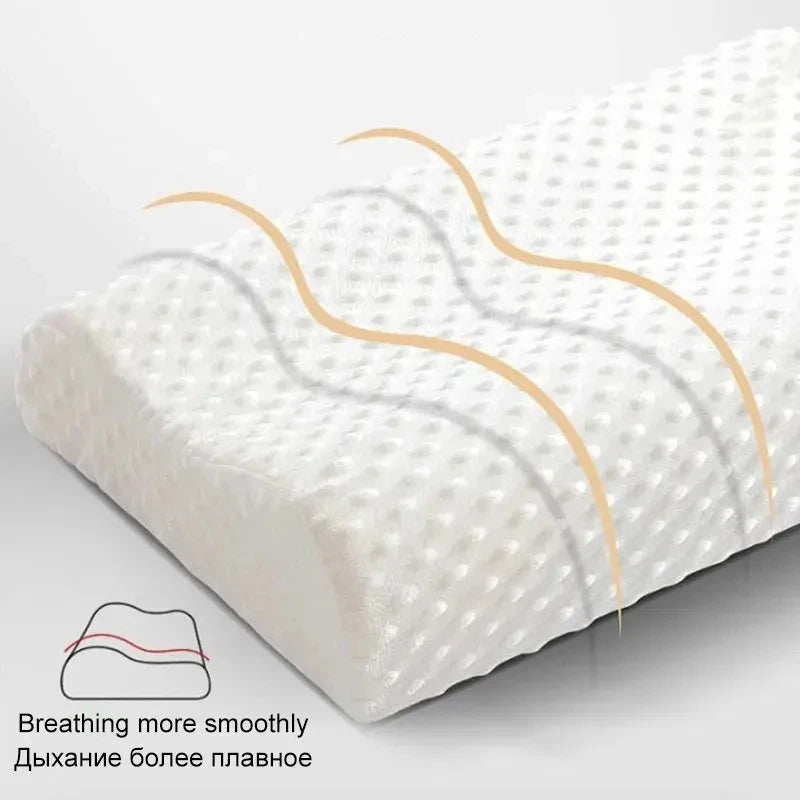 Memory Foam Pillow for Sleeping – Adjustable Orthopedic Contour Pillow for Neck