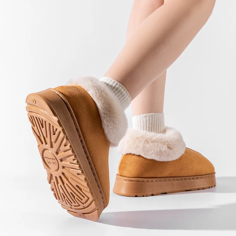 Women's Winter Faux Suede Slippers – Ultra Warm & Anti-Slip