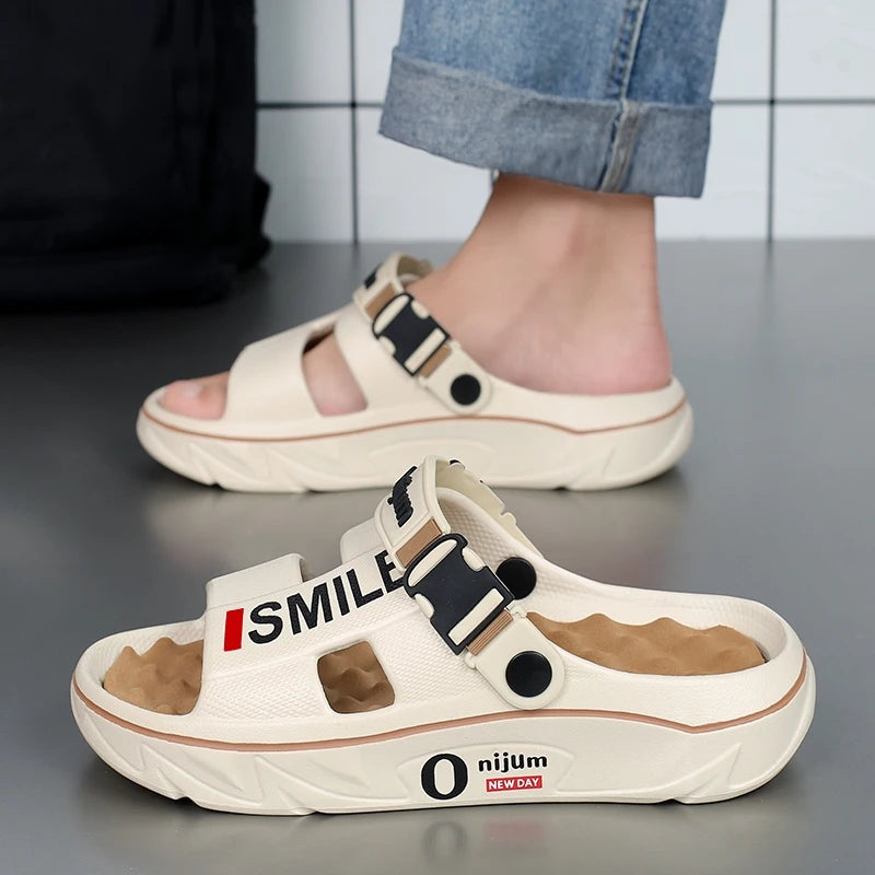 Men’s Comfortable Massage Sandals – EVA Foam Slides Summer Slippers