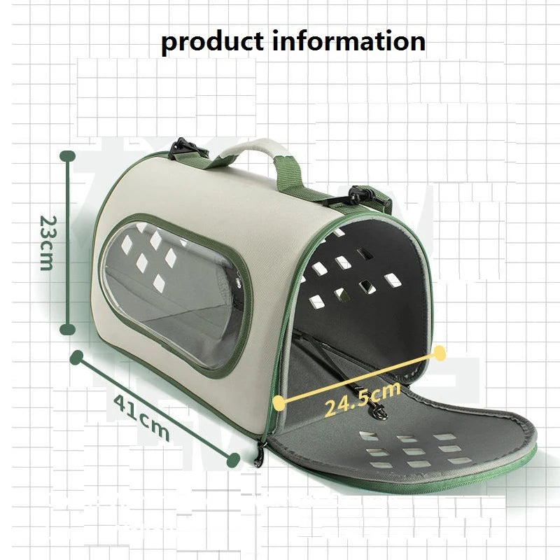 Portable & Ventilated Pet Carrier – Lightweight, Foldable Travel Bag for Cats & Small Dogs Dealprice.co.uk