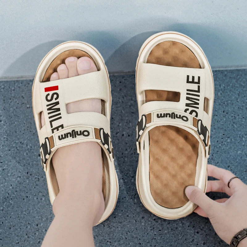Men’s Comfortable Massage Sandals – EVA Foam Slides Summer Slippers