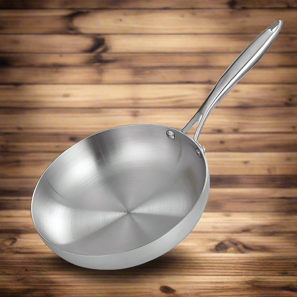 304 Stainless Steel Frying Pan – Non-Stick Skillet for Gas & Induction Cookers