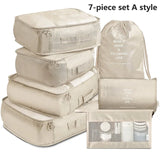 7PCS Travel Organizer Set – Packing Cubes for Clothes, Shoes & Luggage