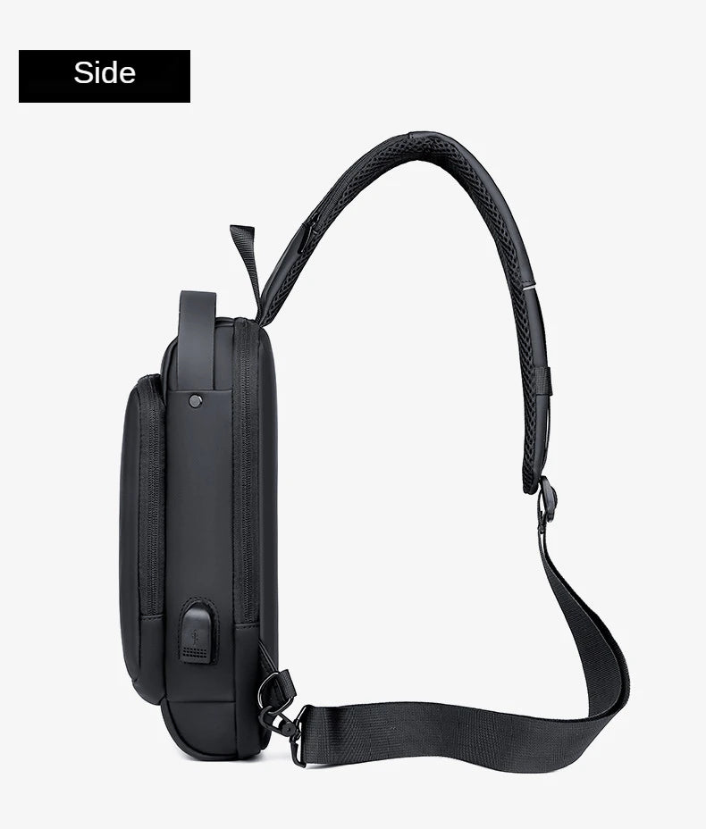 Men’s PU Leather Crossbody Bag – Anti-Theft & USB Charging Dealprice.co.uk