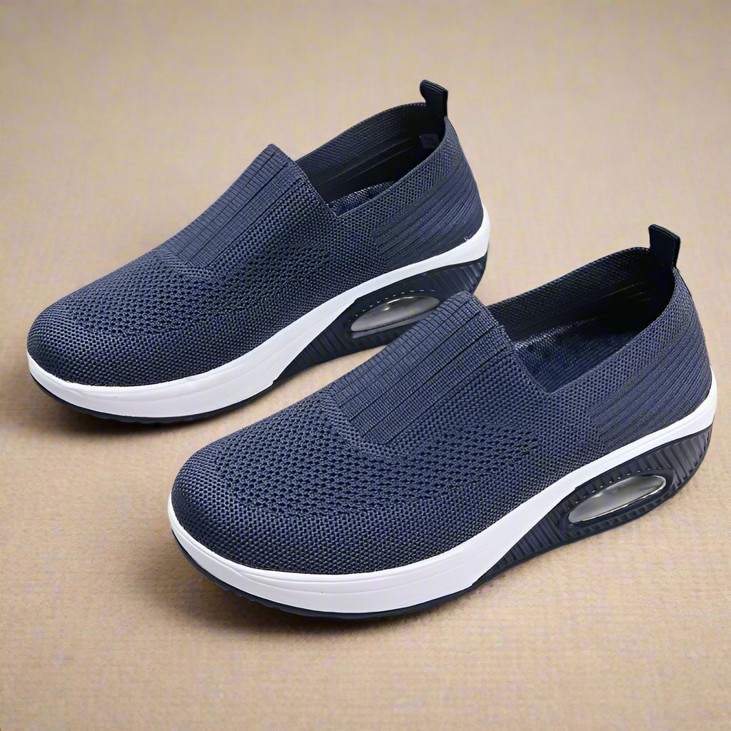 Women's Trainers Slip On Air Cushion Arch Support - Comfort Walking Sneakers