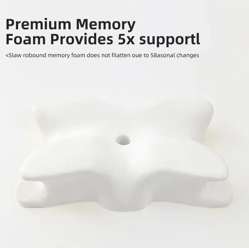 Butterfly Memory Foam Cervical Pillow – Orthopaedic Neck Support for Pain Relief