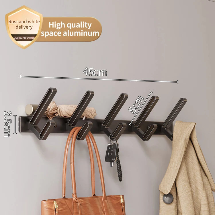 Coat Hook Wall Rack Hanger – Aluminium Wall-Mounted Hook Rail Wall Hooks