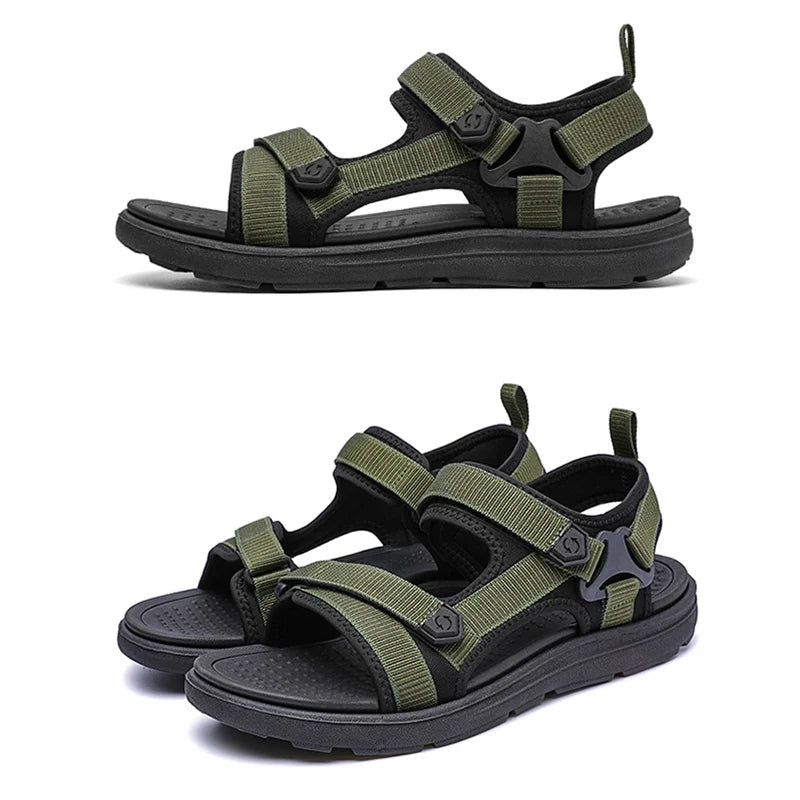 Men’s Casual Comfortable Outdoor Sandals – Hook & Loop Summer Shoes