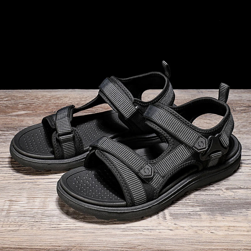 Men’s Casual Comfortable Outdoor Sandals – Hook & Loop Summer Shoes