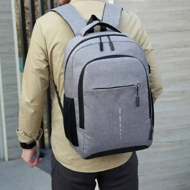 Large Capacity Travel Backpack Oxford Fabric Laptop Bag with USB Charging Port