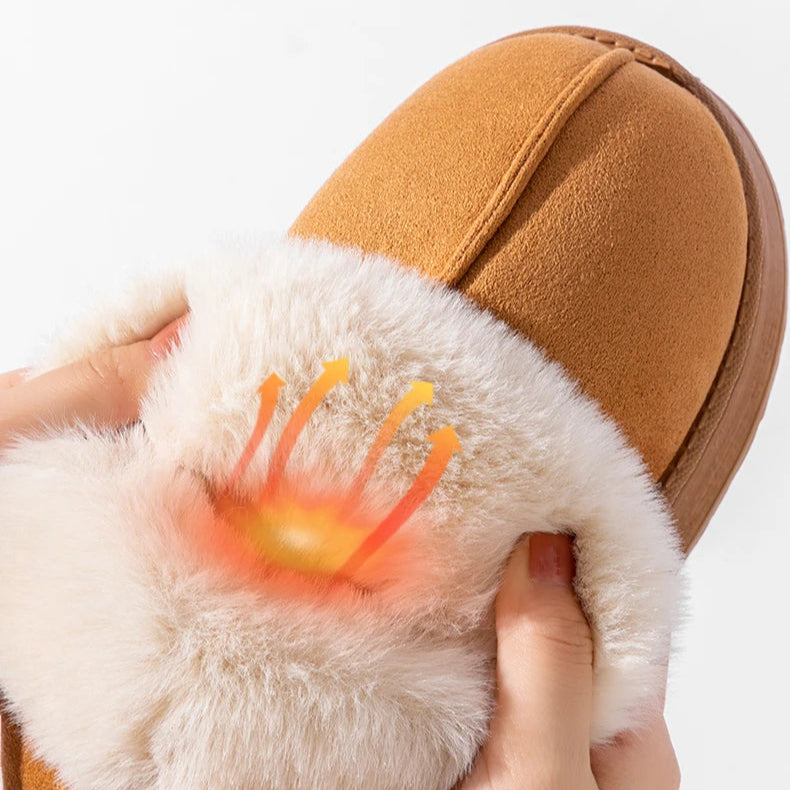 Women's Winter Faux Suede Slippers – Ultra Warm & Anti-Slip