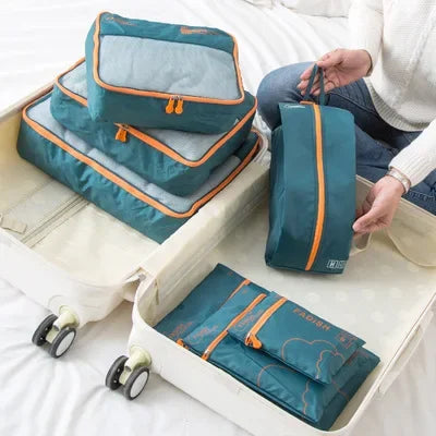 7/6 PCS Travel Organizer Set – Waterproof Packing Cubes for Clothes and Accessories