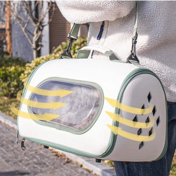 Portable & Ventilated Pet Carrier – Lightweight, Foldable Travel Bag for Cats & Small Dogs Dealprice.co.uk