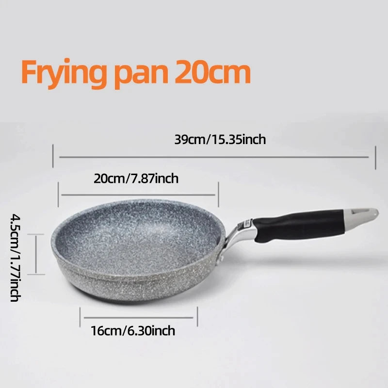 Durable Stone Non-Stick Frying Pan – Wok Non-stick Pan Skillet Cauldron Induction