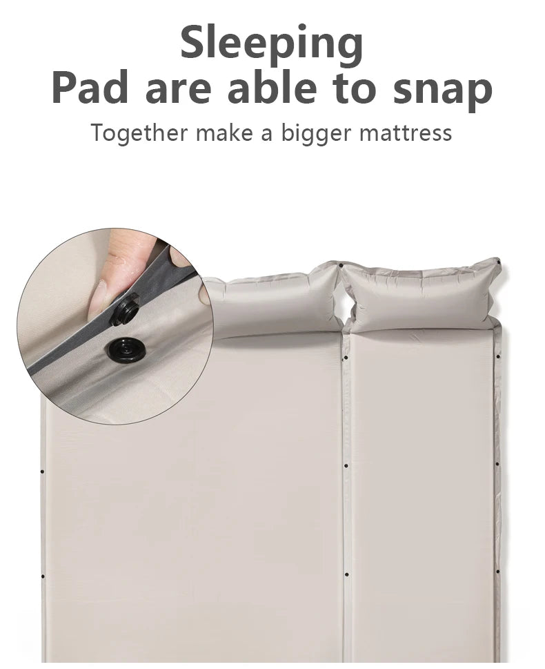 Double Inflatable Camping Mattress – Self-Inflating, Extra-Wide & Joinable Mat