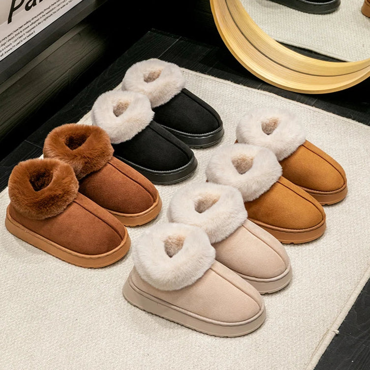 Women's Winter Faux Suede Slippers – Ultra Warm & Anti-Slip