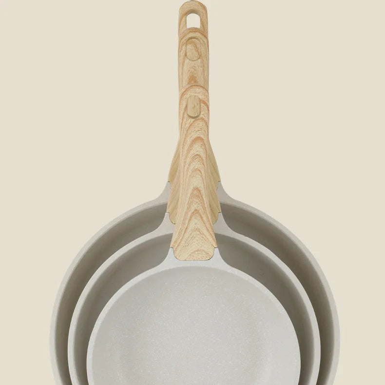 Medical Stone Ceramic Cookware for Gas & Induction - Non-Stick Wok Frying Pan