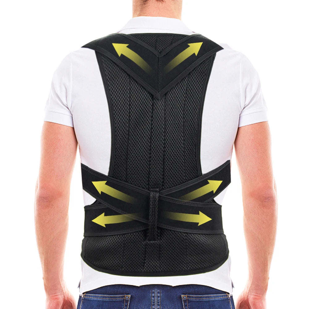 Adjustable Back & Shoulder Support Strap – Ergonomic Comfort & Alignment Aid
