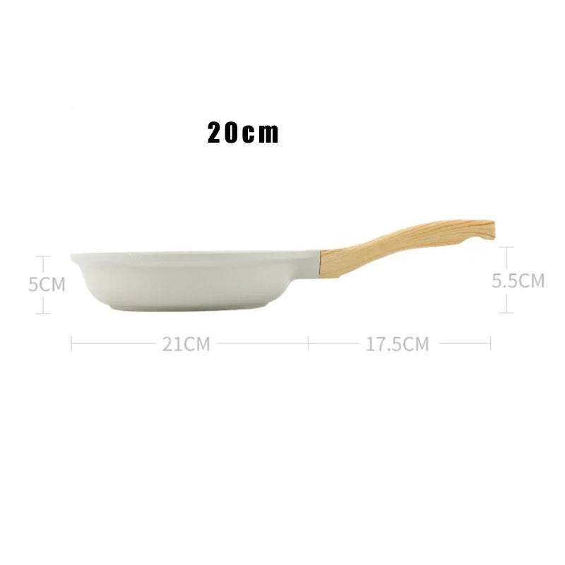 Medical Stone Ceramic Cookware for Gas & Induction - Non-Stick Wok Frying Pan