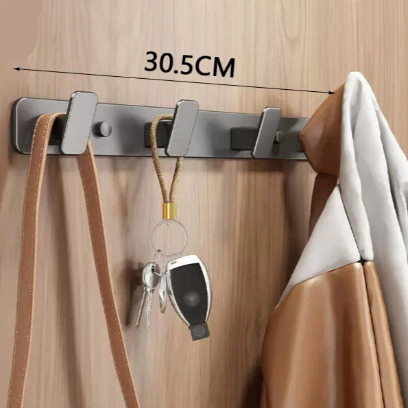 Wall-Mounted Aluminium Rack – Ideal for Coats, Hats, Towels, Bags & More