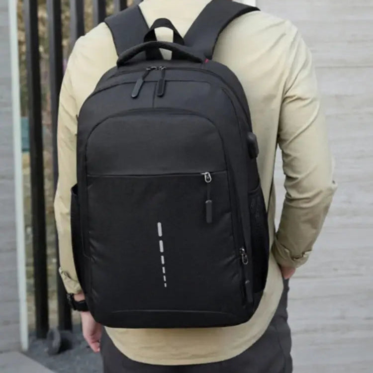 Large Capacity Travel Backpack Oxford Fabric Laptop Bag with USB Charging Port
