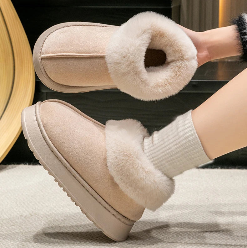 Women's Winter Faux Suede Slippers – Ultra Warm & Anti-Slip