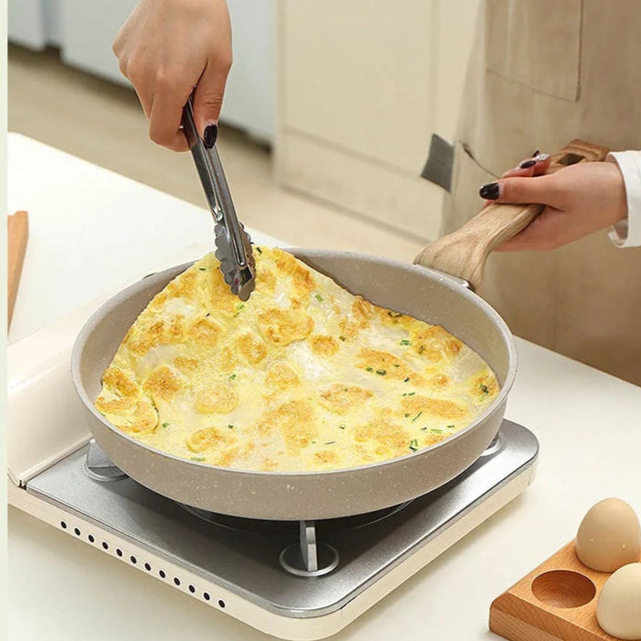 Aluminium Alloy Ceramic-Coated Wok for Gas & Induction - Non-Stick Frying Pan