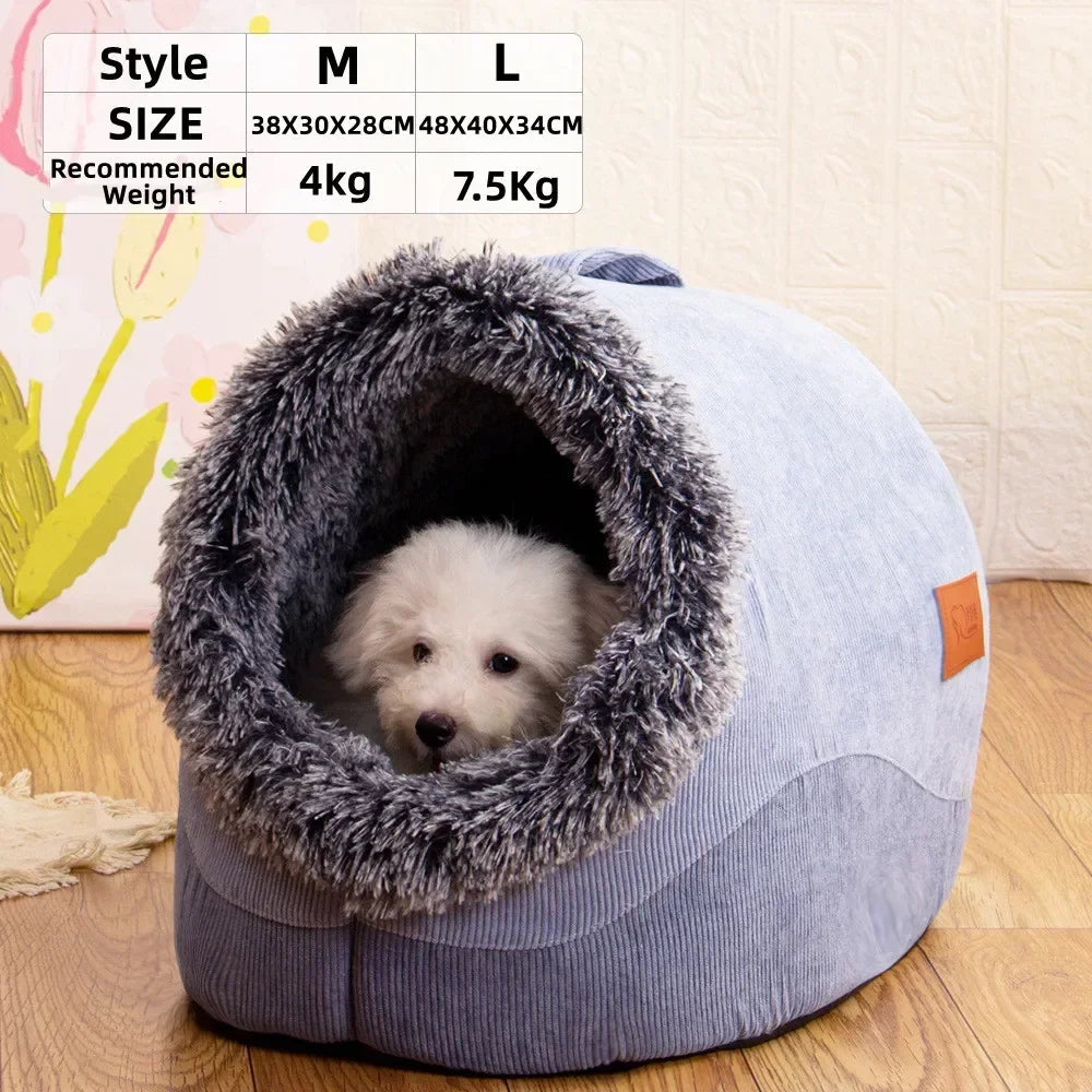 Portable Plush Pet House – Cozy Cave for Cats & Small Dogs Dealprice.co.uk