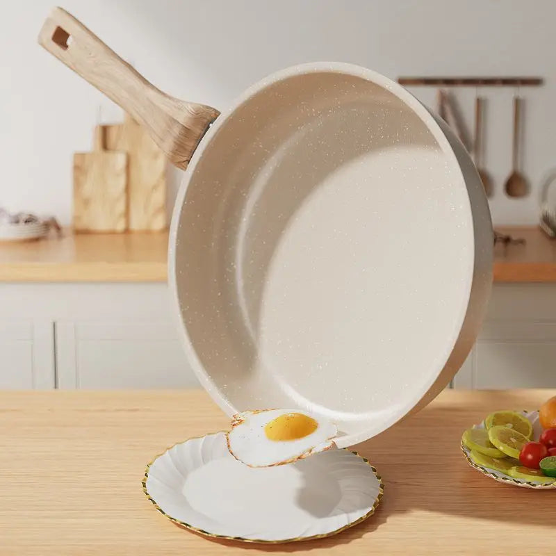 Aluminium Alloy Ceramic-Coated Wok for Gas & Induction - Non-Stick Frying Pan